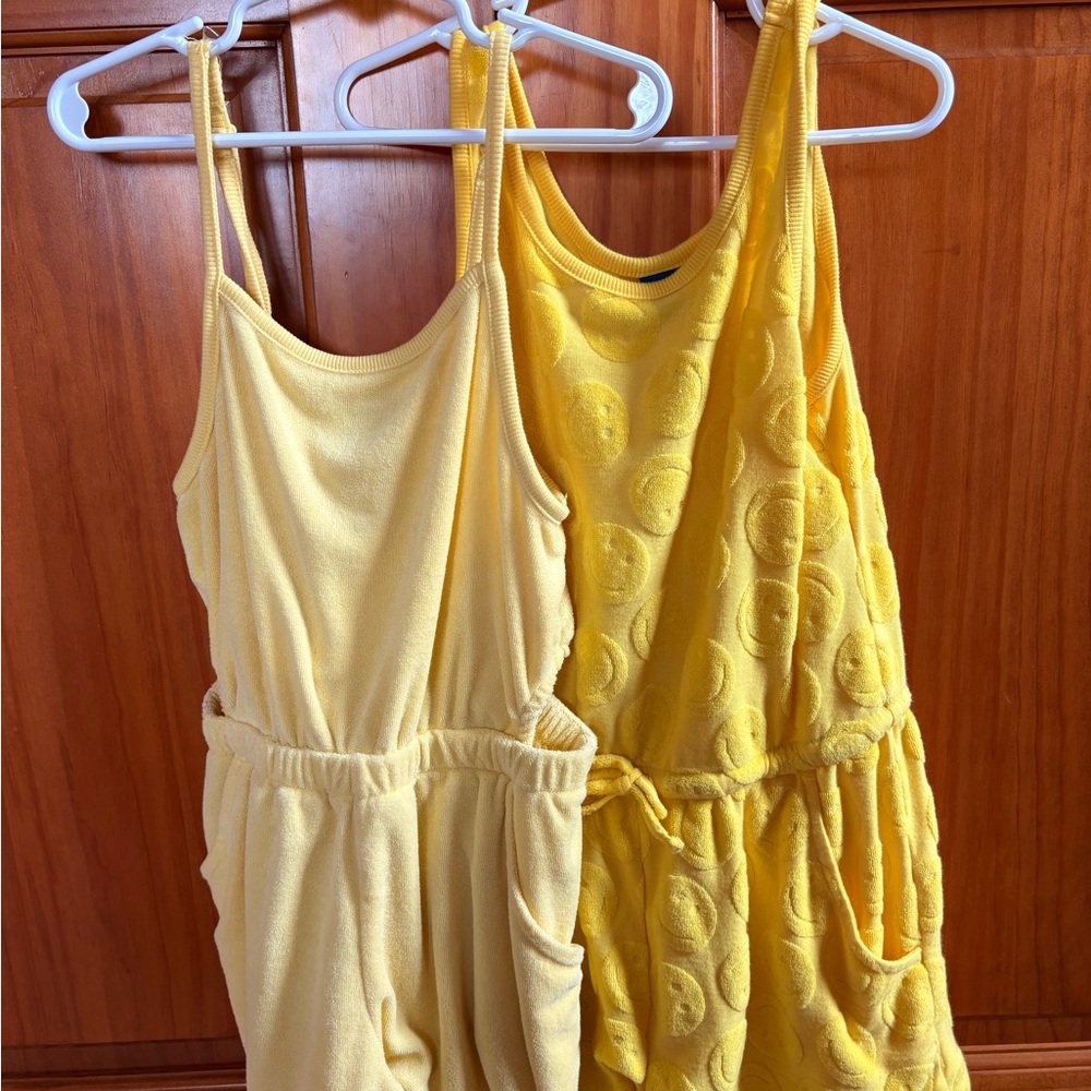 Yellow Smiley Face Romper Set